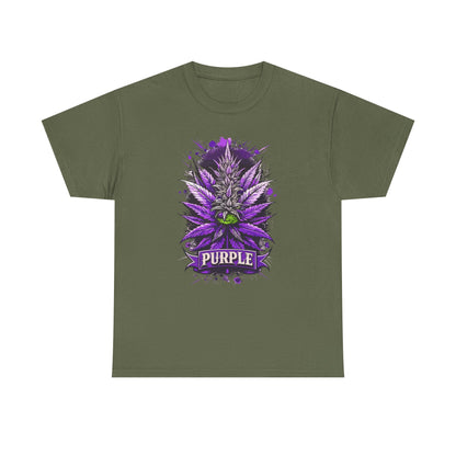 Purple Cannabis Bud T-Shirt — Bold Psychedelic Marijuana Graphic Tee