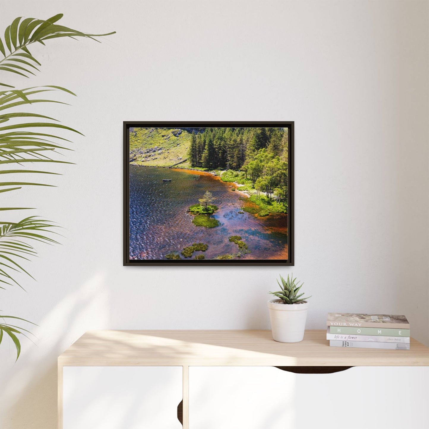Gleanteenassig Forest Matte Canvas, Framed (Multi-color)