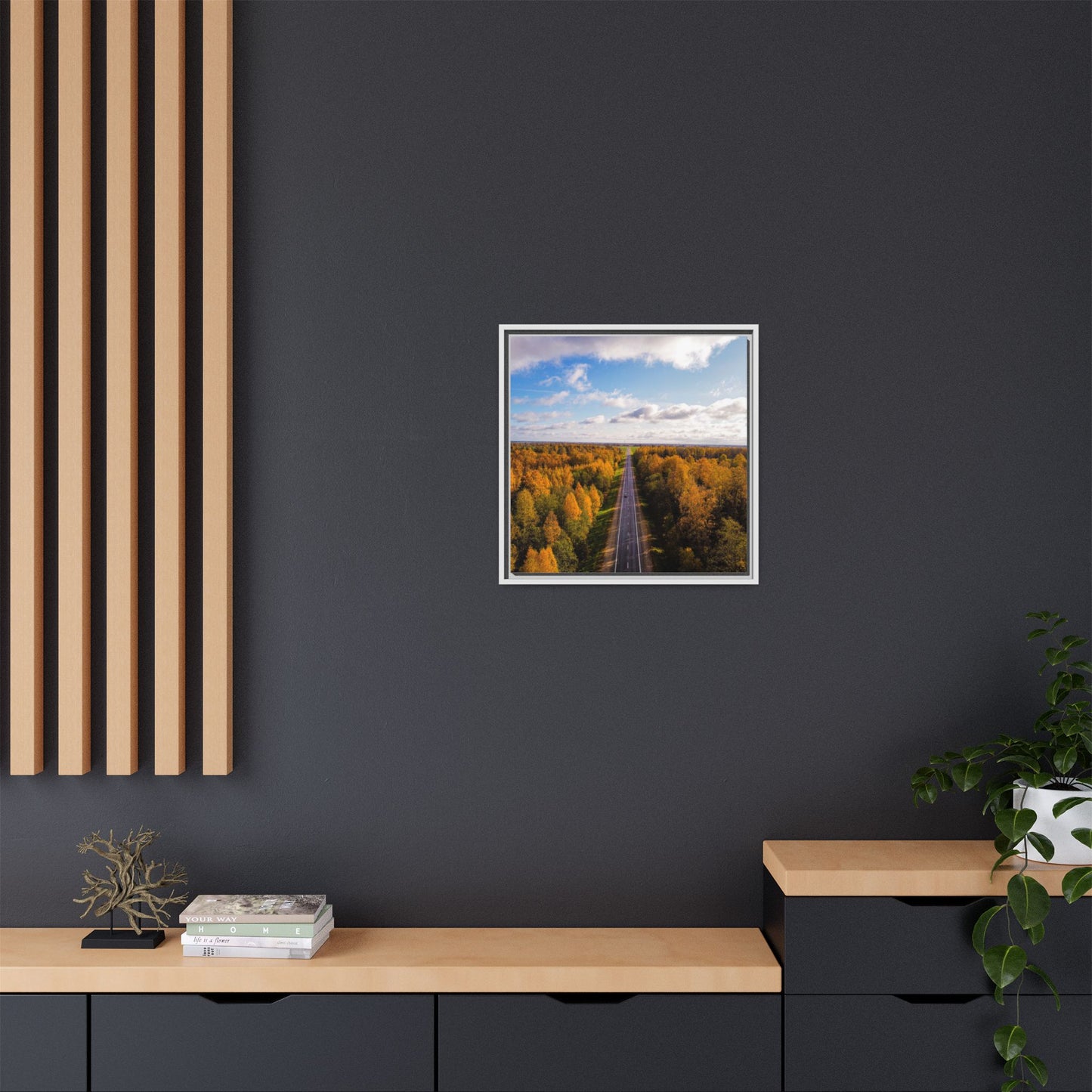 Somewhere In Lithuania Matte Canvas, Framed (Multi-color)