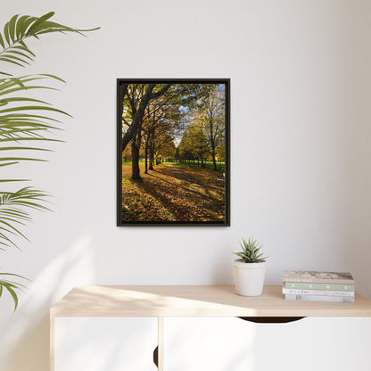 Listowel town Park Autumn Matte Canvas, Framed (Multi-color)