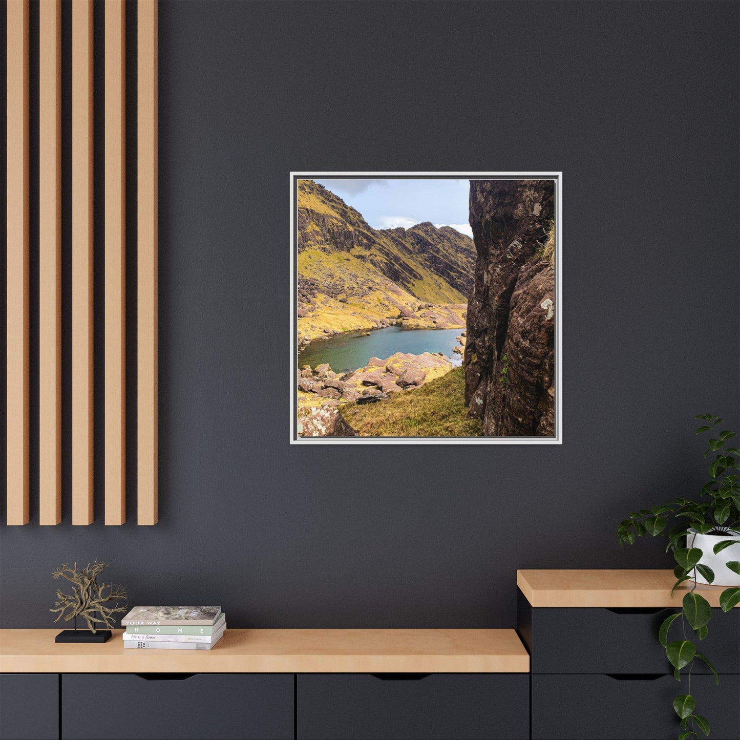 Mount Brandon Valley Matte Canvas, Framed (Multi-color)