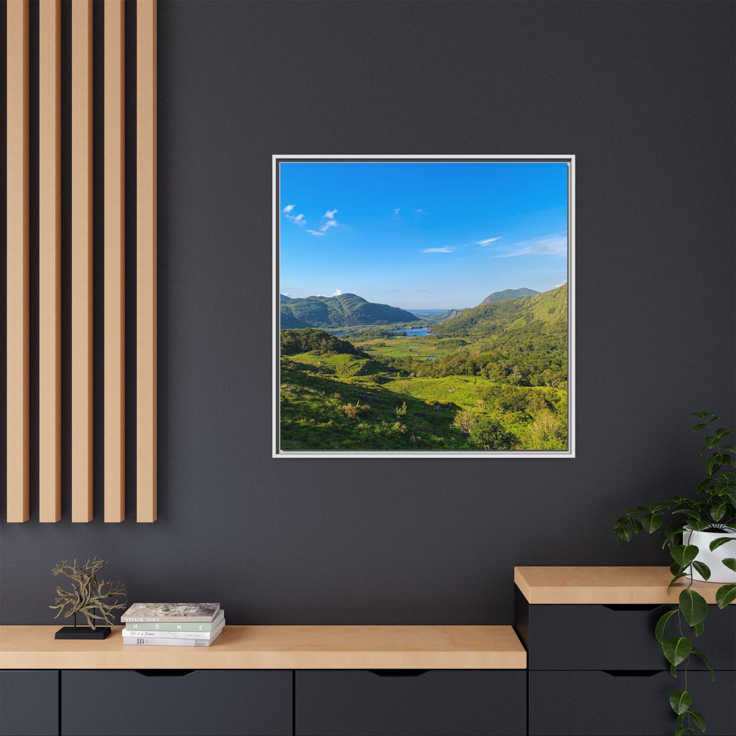 Beautiful Ladies View Matte Canvas, Framed (Multi-color)