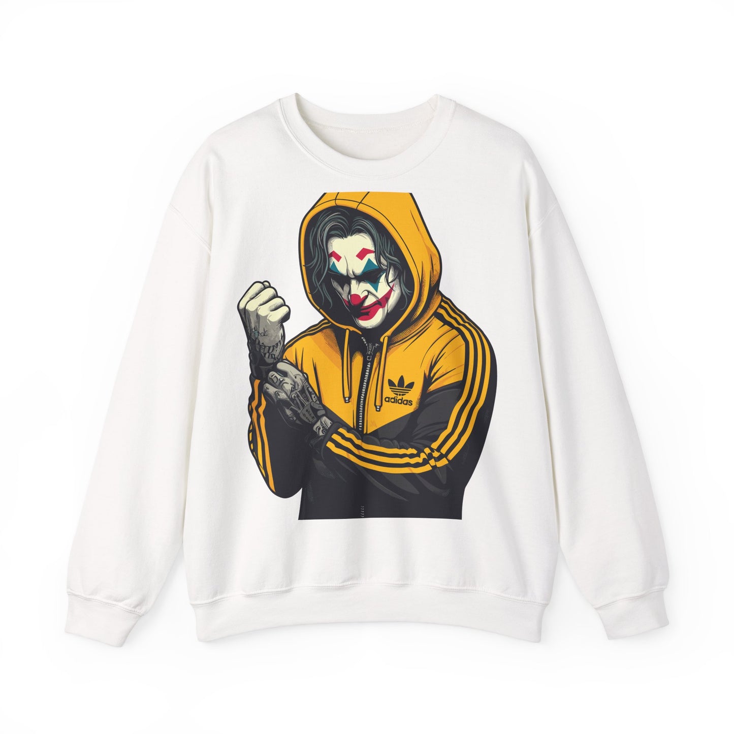 Bold Joker Graphic Crewneck Sweatshirt - Unisex Heavy Blend for Fans