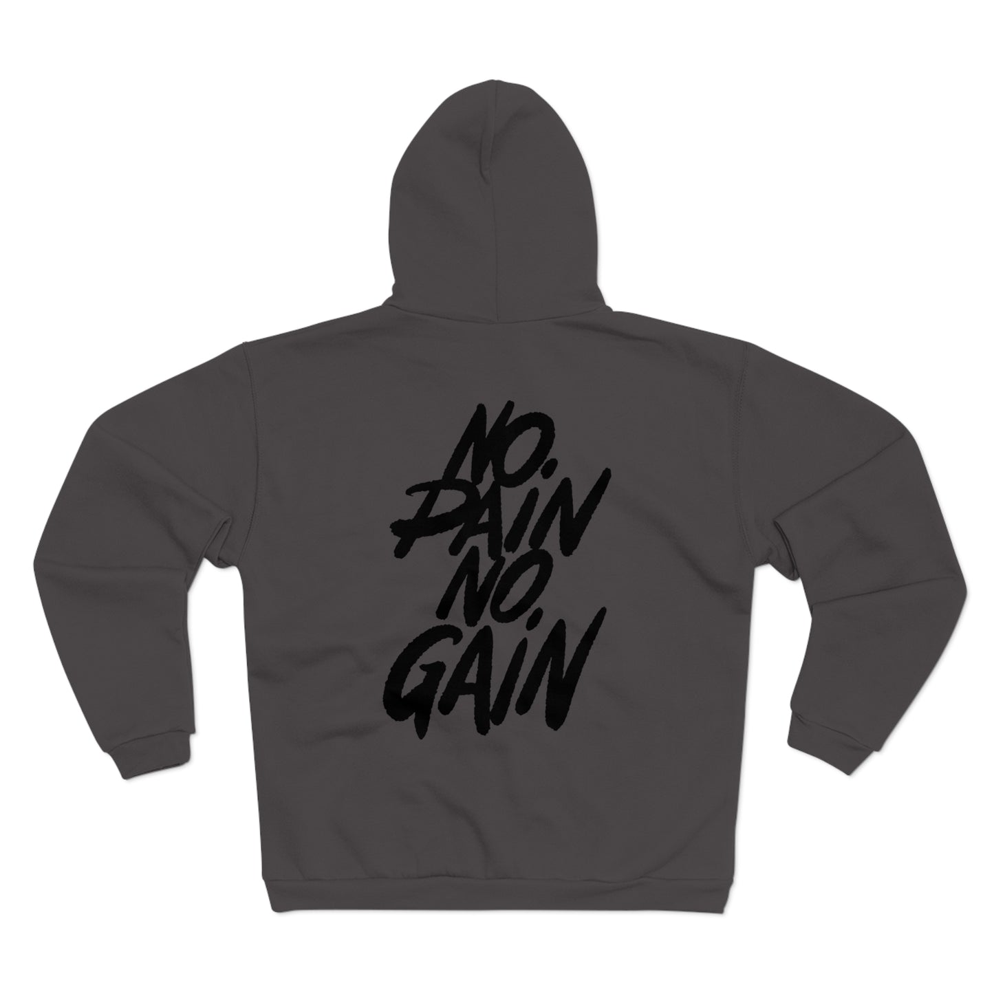 No Pain No Gain Unisex Hooded Zip Sweatshirt - Fitness Motivation