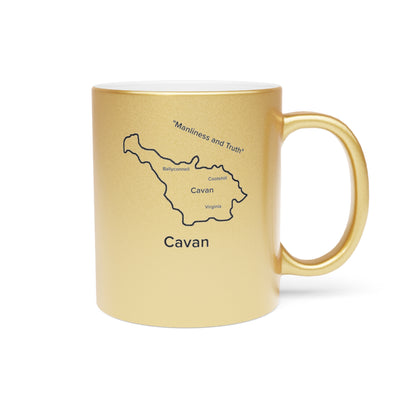 Cavan County Metallic Colour Mug - Silver/Gold - Perfect Gift for Coffee Lovers