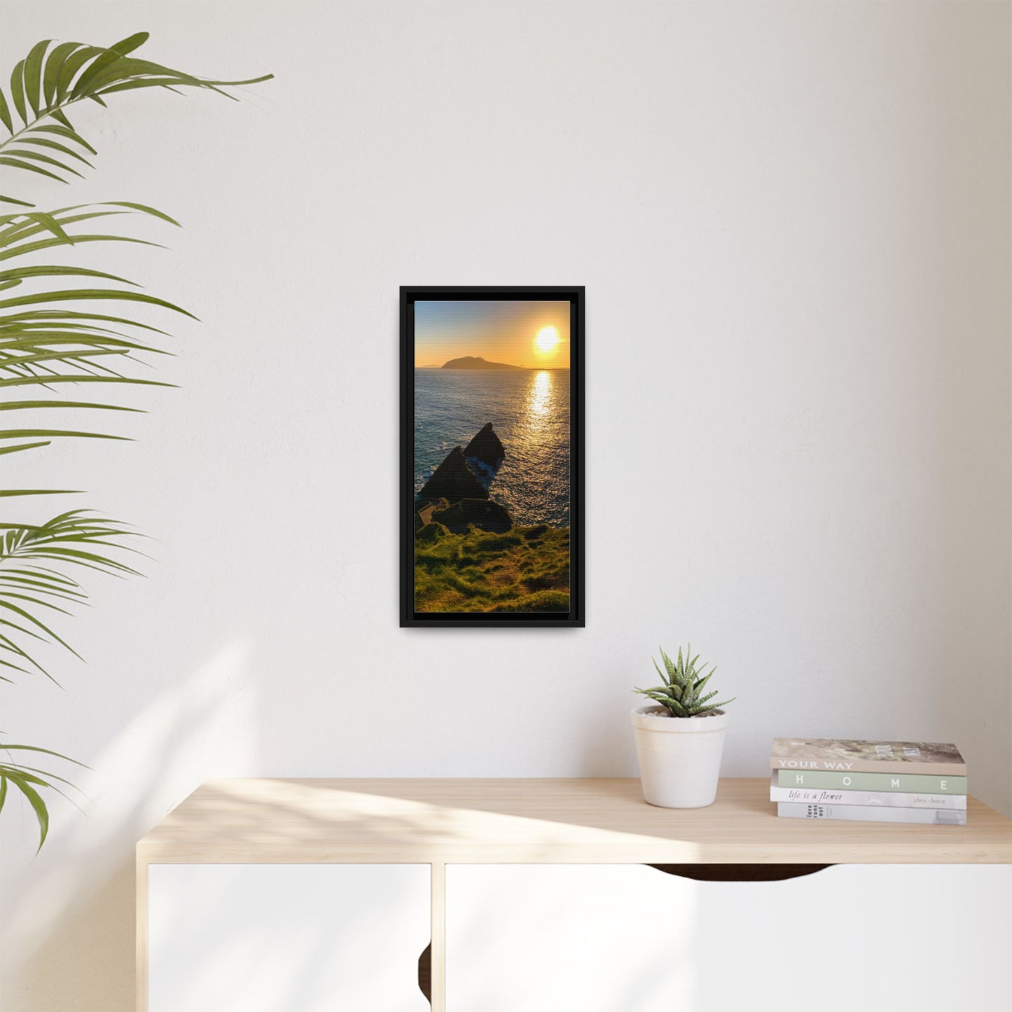 Dunquin Pier Matte Canvas, Framed (Multi-color)