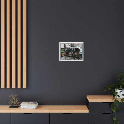 BMW 7 Matte Canvas, Framed (Multi-color)