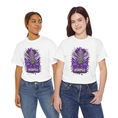 Purple Cannabis Bud T-Shirt — Bold Psychedelic Marijuana Graphic Tee