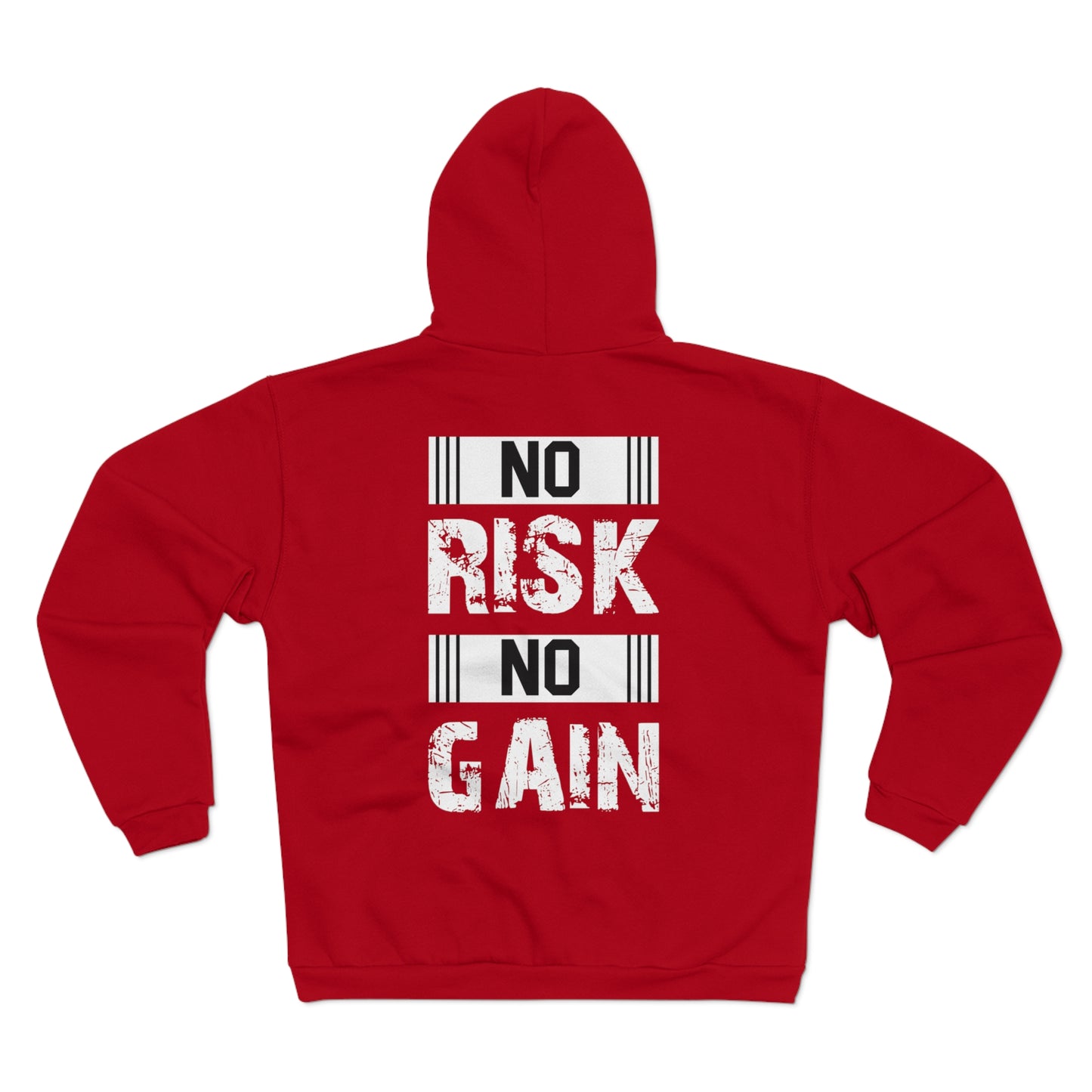 No Risk No Gain Unisex Hooded Zip Sweatshirt