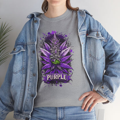Purple Cannabis Bud T-Shirt — Bold Psychedelic Marijuana Graphic Tee