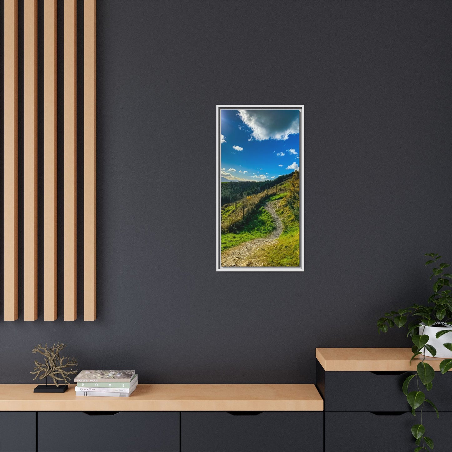Glanageenty Forest Trail Matte Canvas, Framed (Multi-color)