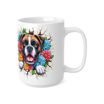 Colorful Boxer Dog Ceramic Coffee Mug - 11oz & 15oz