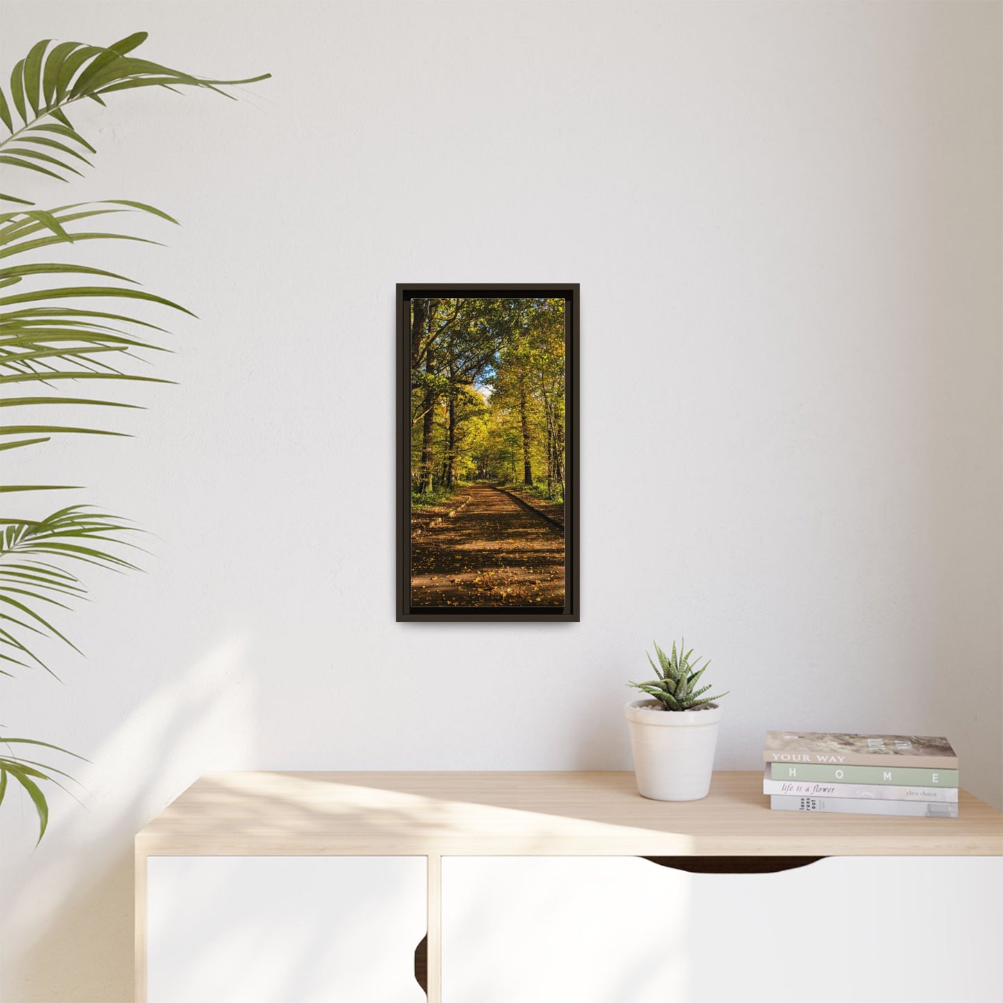 Listowel Town Park Autumn Matte Canvas, Framed (Multi-color)
