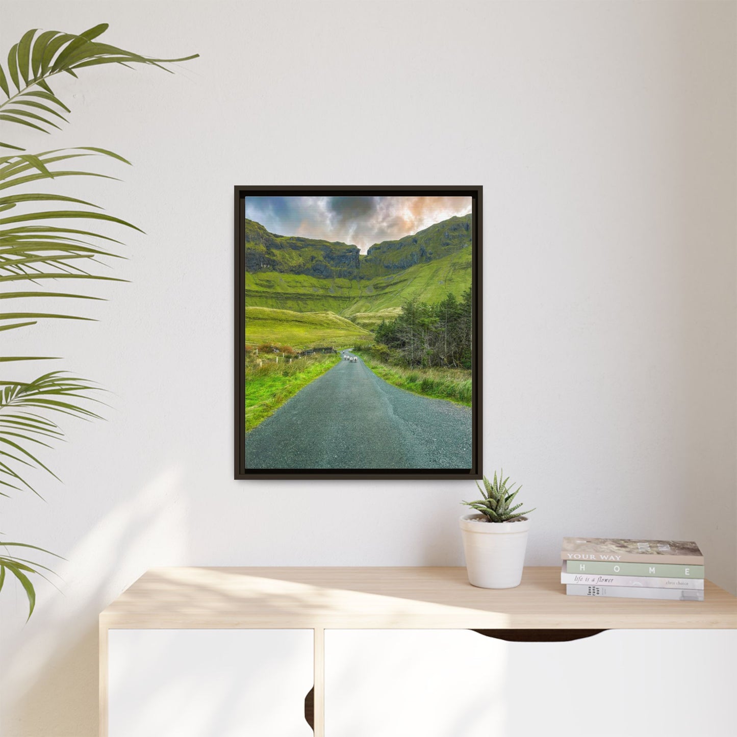Gleniff Horseshoe Matte Canvas, Framed (Multi-color)