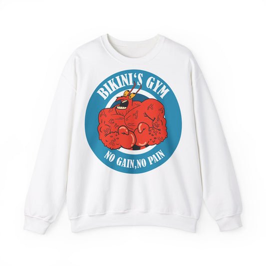 Bikini's Gym Unisex Heavy Blend™ Crewneck Sweatshirt - No Gain, No Pain White
