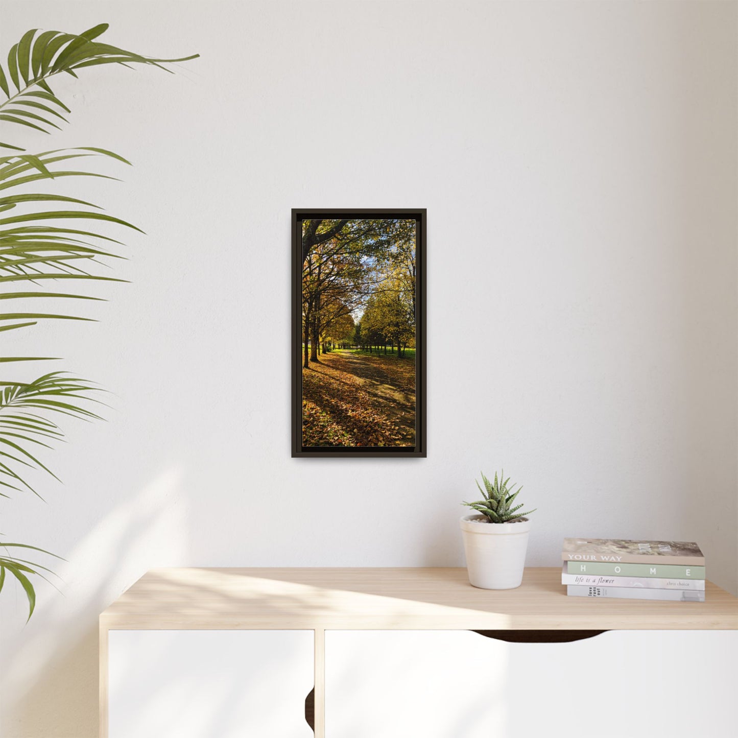 Listowel town Park Autumn Matte Canvas, Framed (Multi-color)