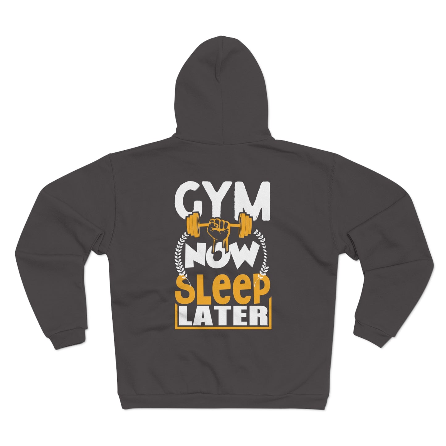 Gym Now Sleep Later Unisex Hooded Zip Sweatshirt – Perfect for Fitness Enthusiasts & Relaxation