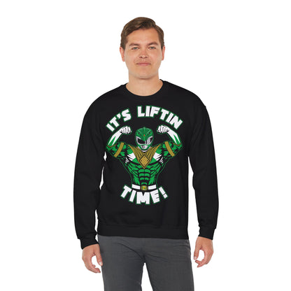 It's Liftin' Time Unisex Heavy Blend Crewneck Sweatshirt Black