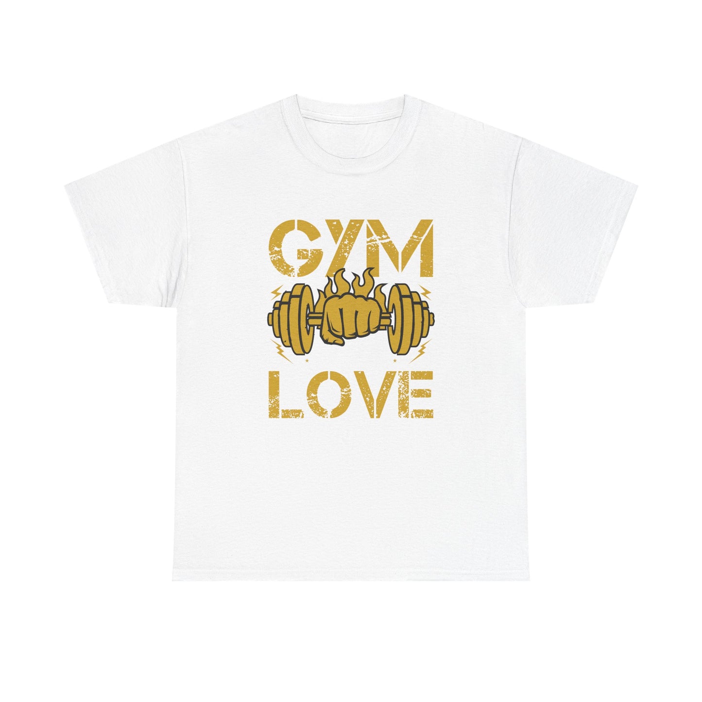 Gym Love Unisex Heavy Cotton Tee - Fitness Apparel for Workout Enthusiasts