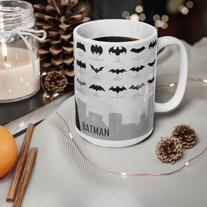 Batman Evolution Ceramic Coffee Cup - 11oz & 15oz, Perfect for Fans and Collectors