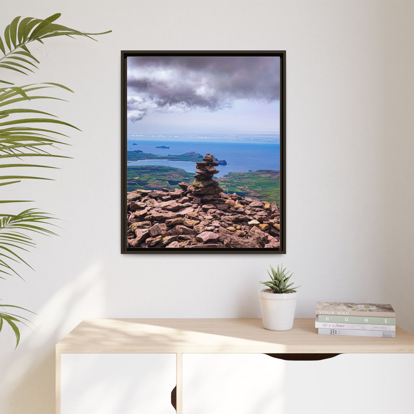 Mount Brandon Top Matte Canvas, Framed (Multi-color)