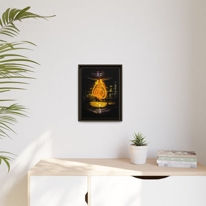 Bulb Matte Canvas, Framed (Multi-color)