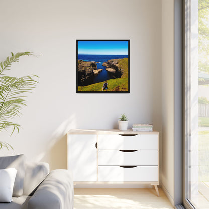 Cliffs Matte Canvas, Framed (Multi-color)