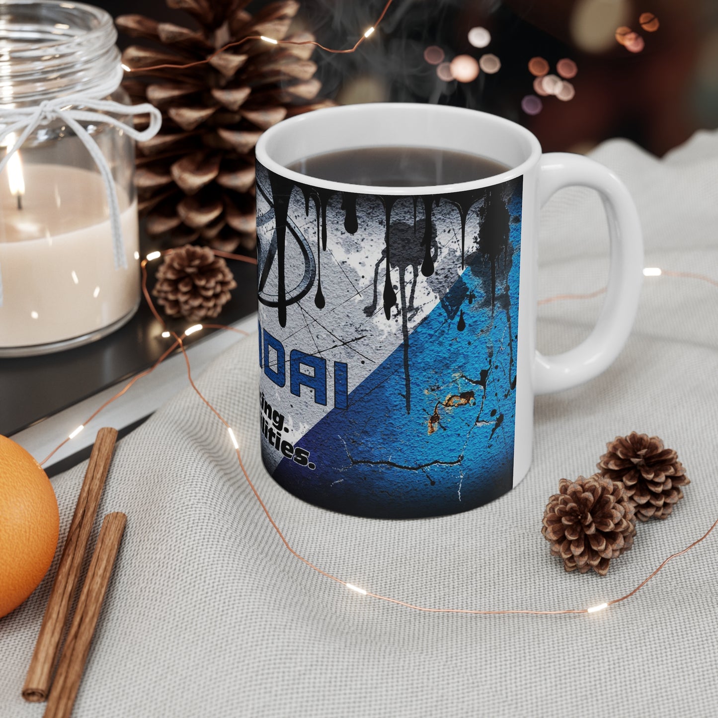 Hyundai Graffiti Coffee Mug - 11oz & 15oz - Urban Vibe for Car Enthusiasts