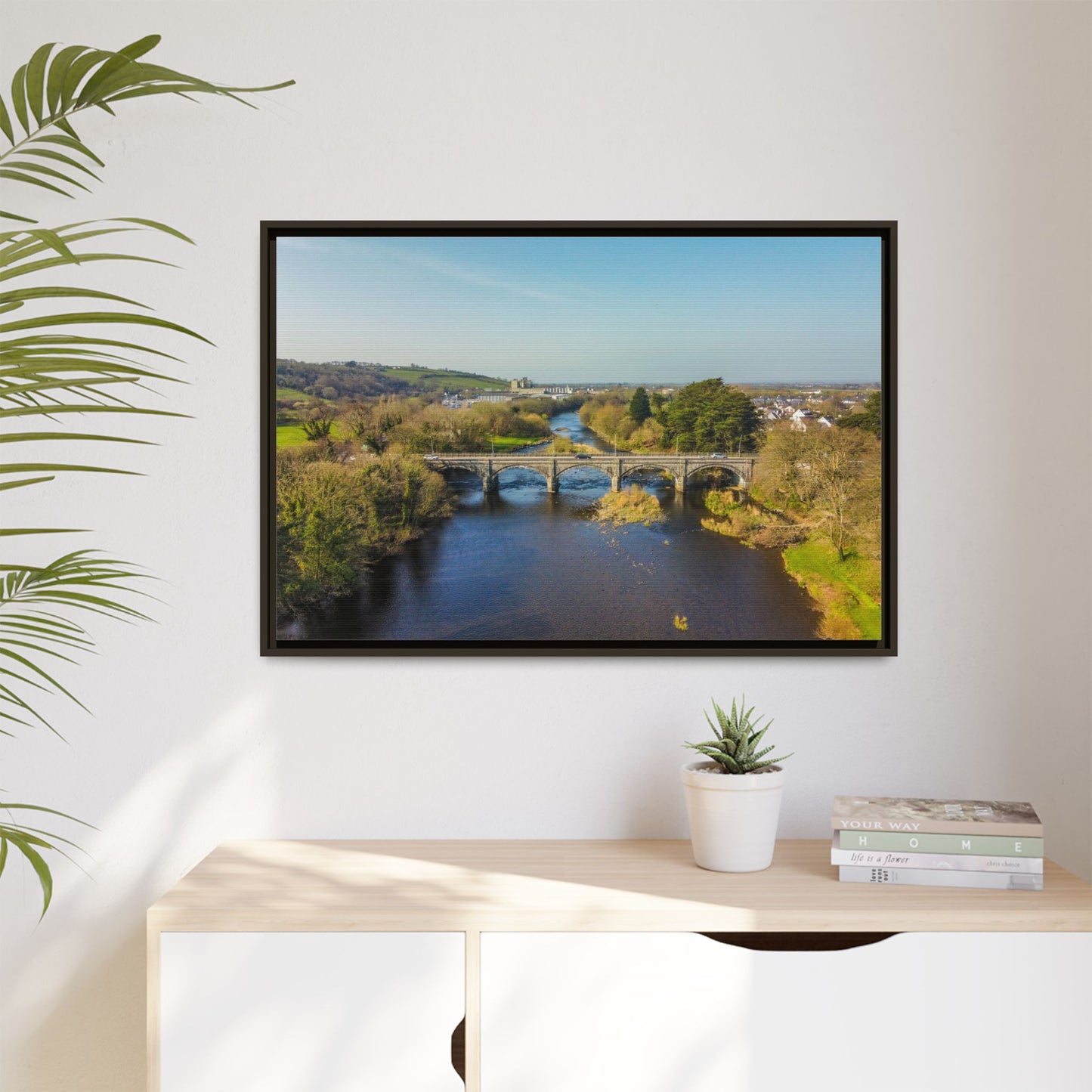 Listowel Bridge Matte Canvas, Framed (Multi-color)