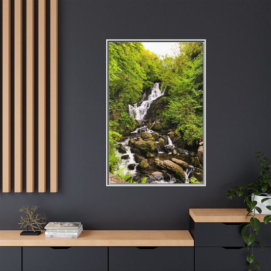 Torc Waterfall Matte Canvas, Framed (Multi-color)