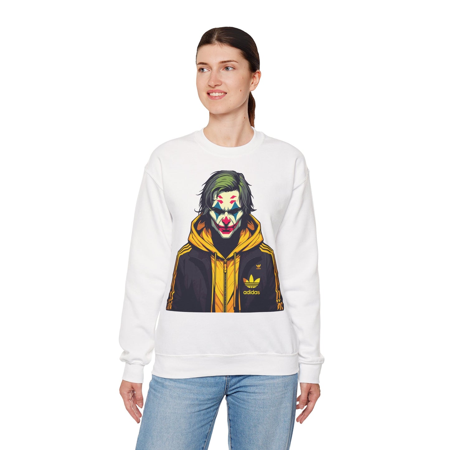 Graphic Crewneck Sweatshirt – Edgy Streetwear with Bold Art Design