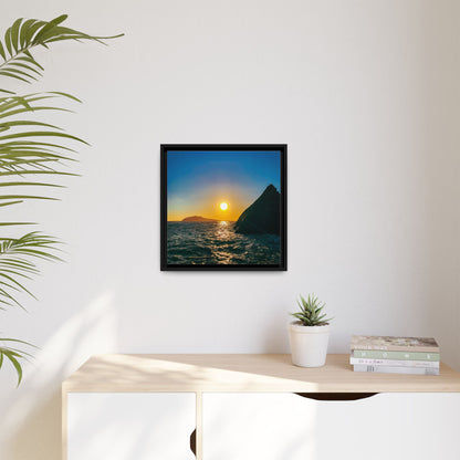 Dunquin Pier Sunset Matte Canvas, Framed (Multi-color)