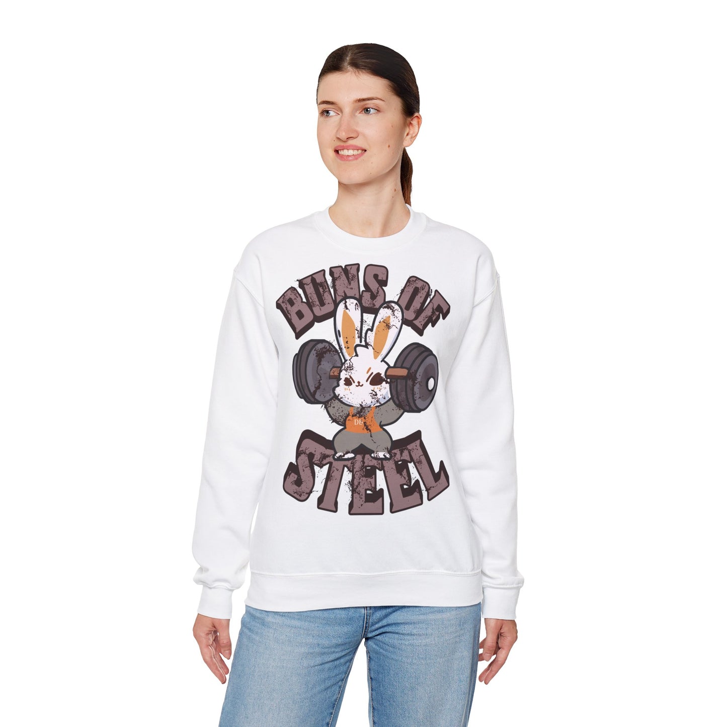 Buns of Steel Rabbit Crewneck Sweatshirt - Unisex Fitness Style
