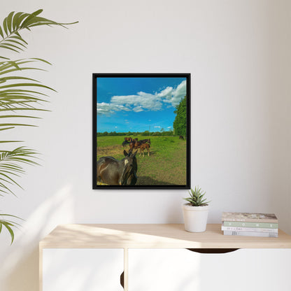 horses 2 Matte Canvas, Framed (Multi-color)