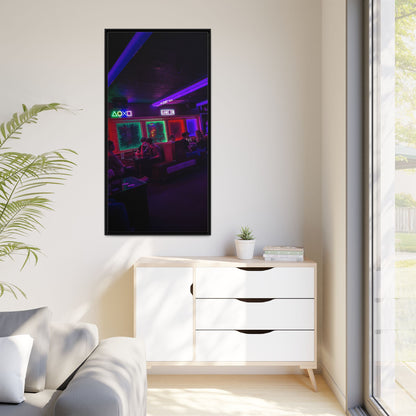Mermaids Night Club Matte Canvas, Framed (Multi-color)