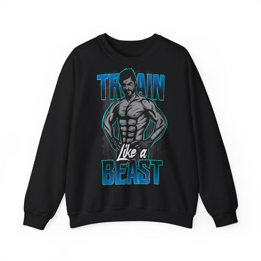 Train Like a Beast Unisex Heavy Blend™ Crewneck Sweatshirt - Fitness Motivation Apparel