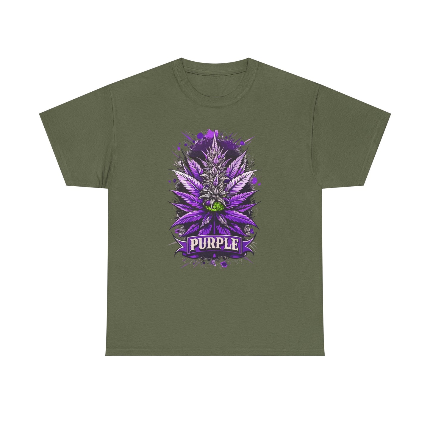 Purple Cannabis Bud T-Shirt — Bold Psychedelic Marijuana Graphic Tee