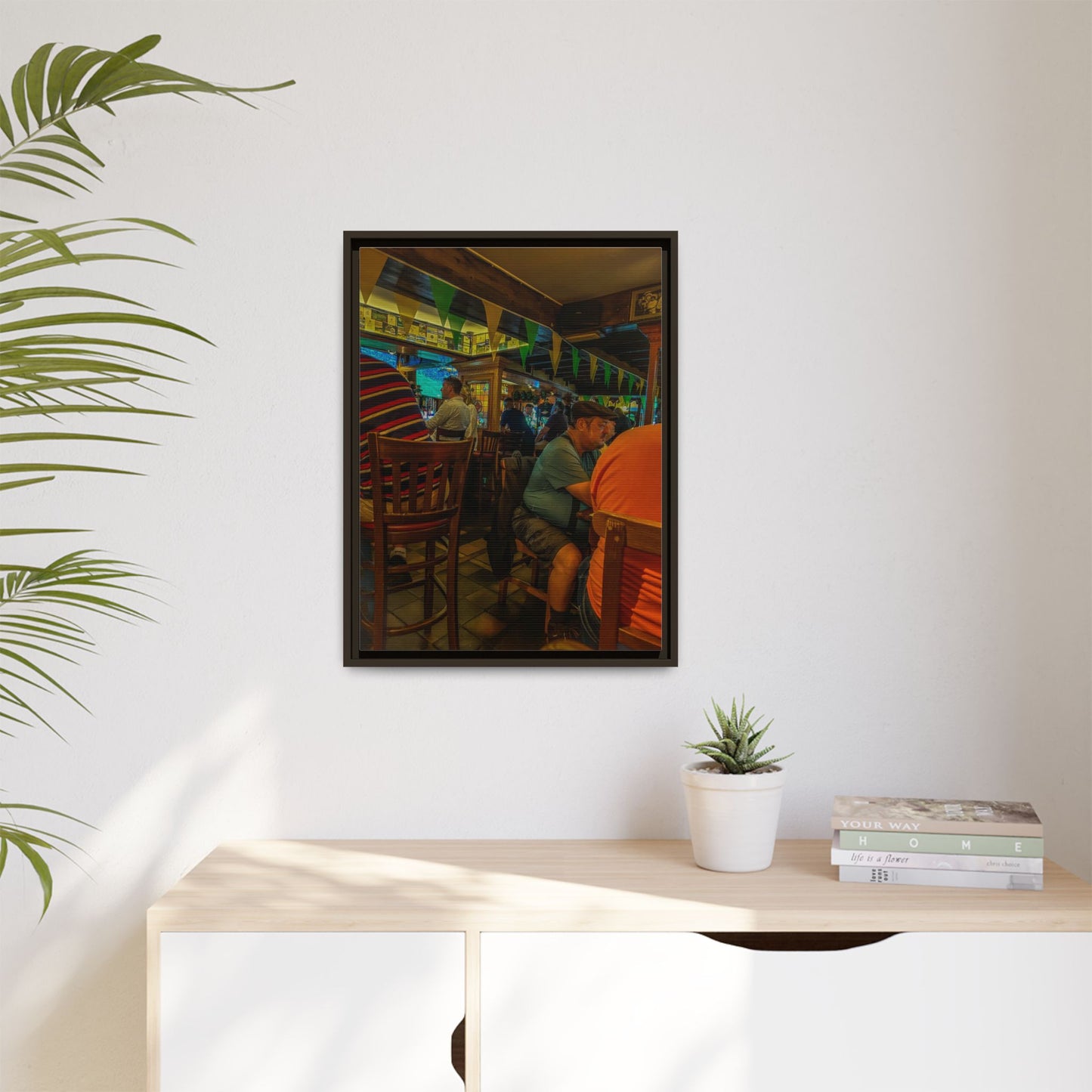 Irish Pub Matte Canvas, Framed (Multi-color)