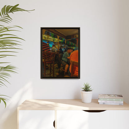 Irish Pub Matte Canvas, Framed (Multi-color)