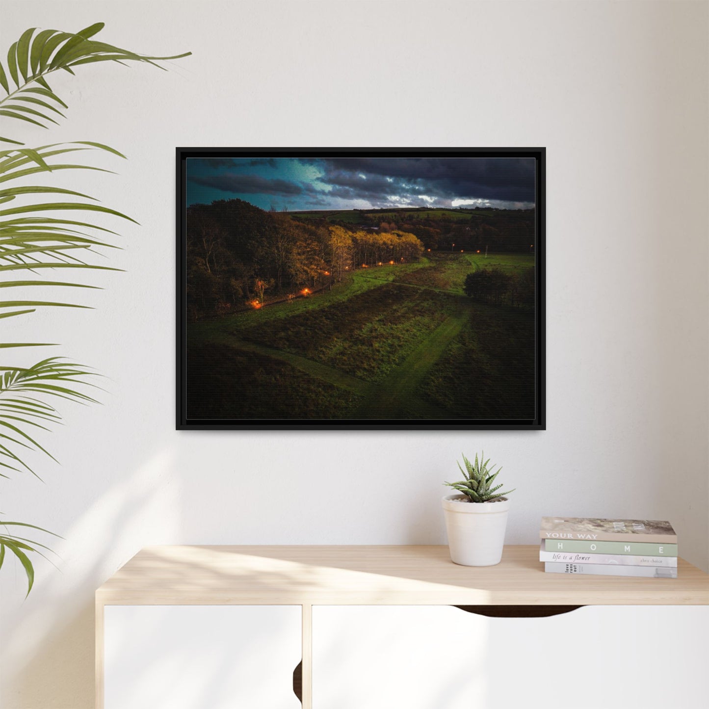 Listowel Town Park Matte Canvas, Framed (Multi-color)