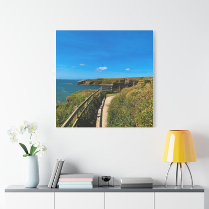 Sunny Walk In Ballybunion Matte Canvas, Stretched, 1.25"