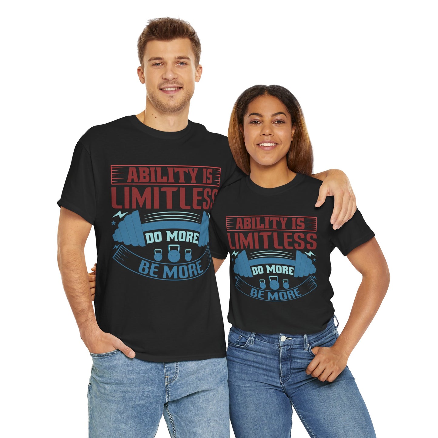 Limitless Ability Unisex Heavy Cotton Tee - Motivational Fitness Shirt