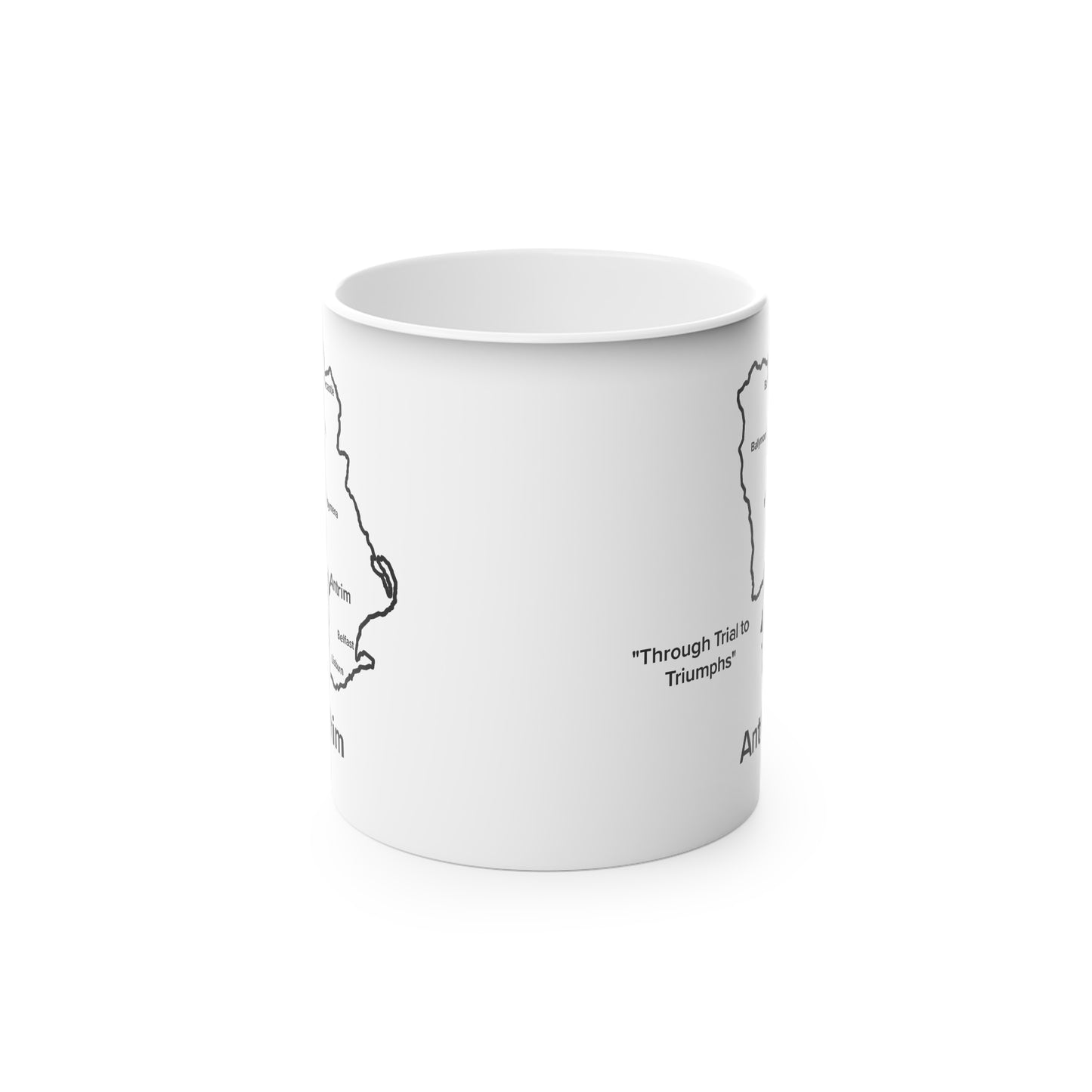 Antrim Magic Mug: Color - Changing Coffee Cup with Artistic Map Design