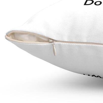 Down Spun Polyester Square Pillow White Edition 2 Sizes