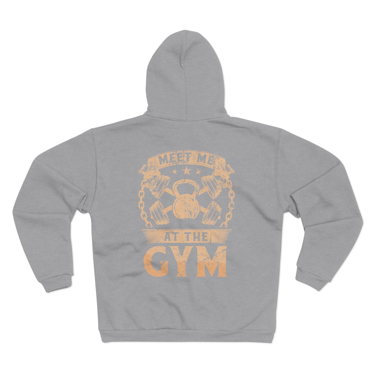 Unisex Gym Hoodie - "Meet Me at the Gym" Zip Sweatshirt for Fitness Enthusiasts