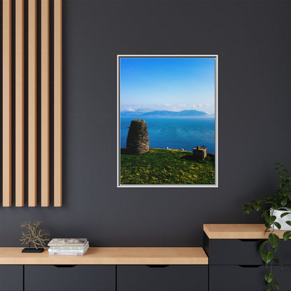 Ask Tower Matte Canvas, Framed (Multi-color)