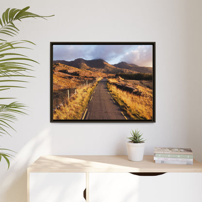 Sunset Road Matte Canvas, Framed (Multi-color)