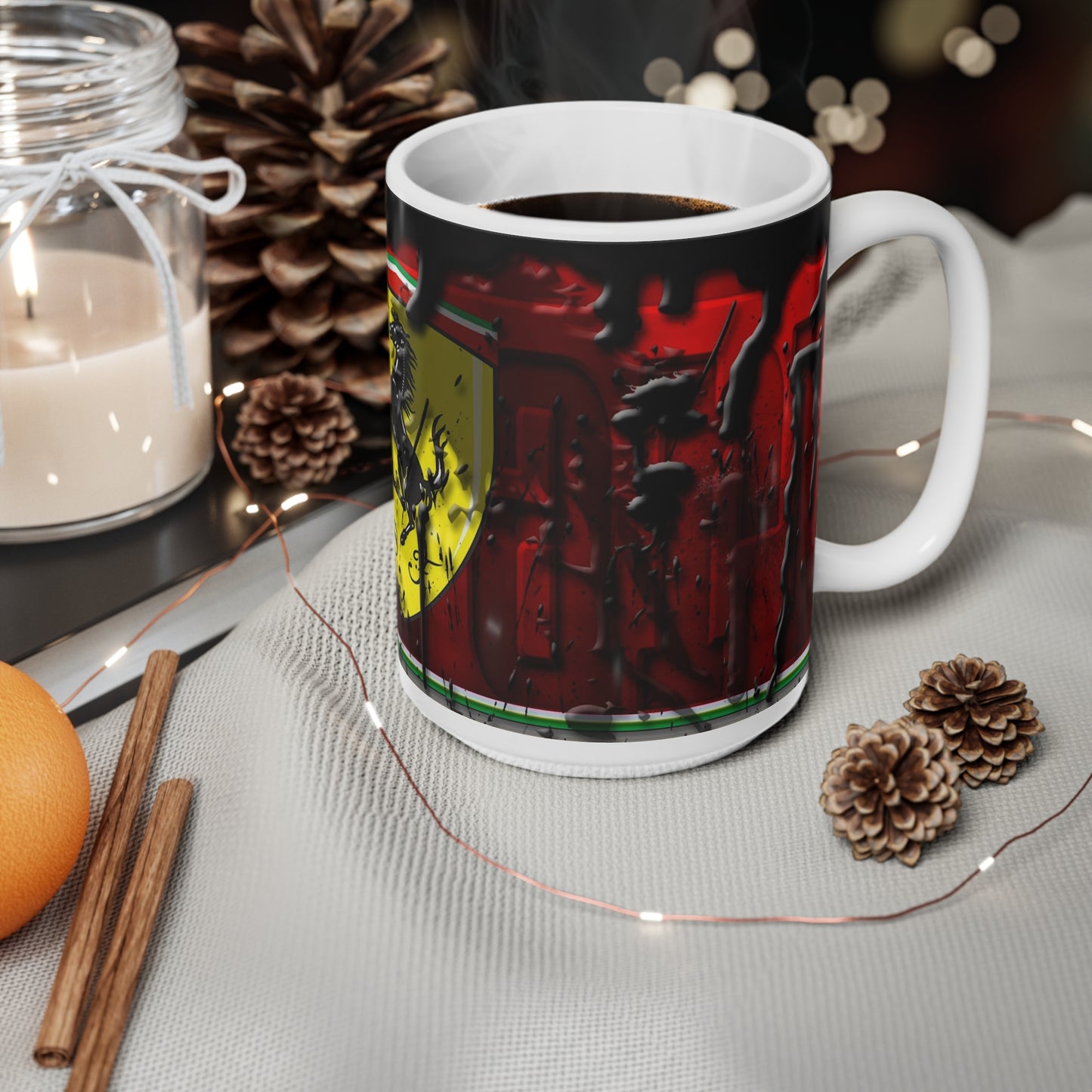 Ferrari-Inspired Ceramic Coffee Mug - 11oz and 15oz