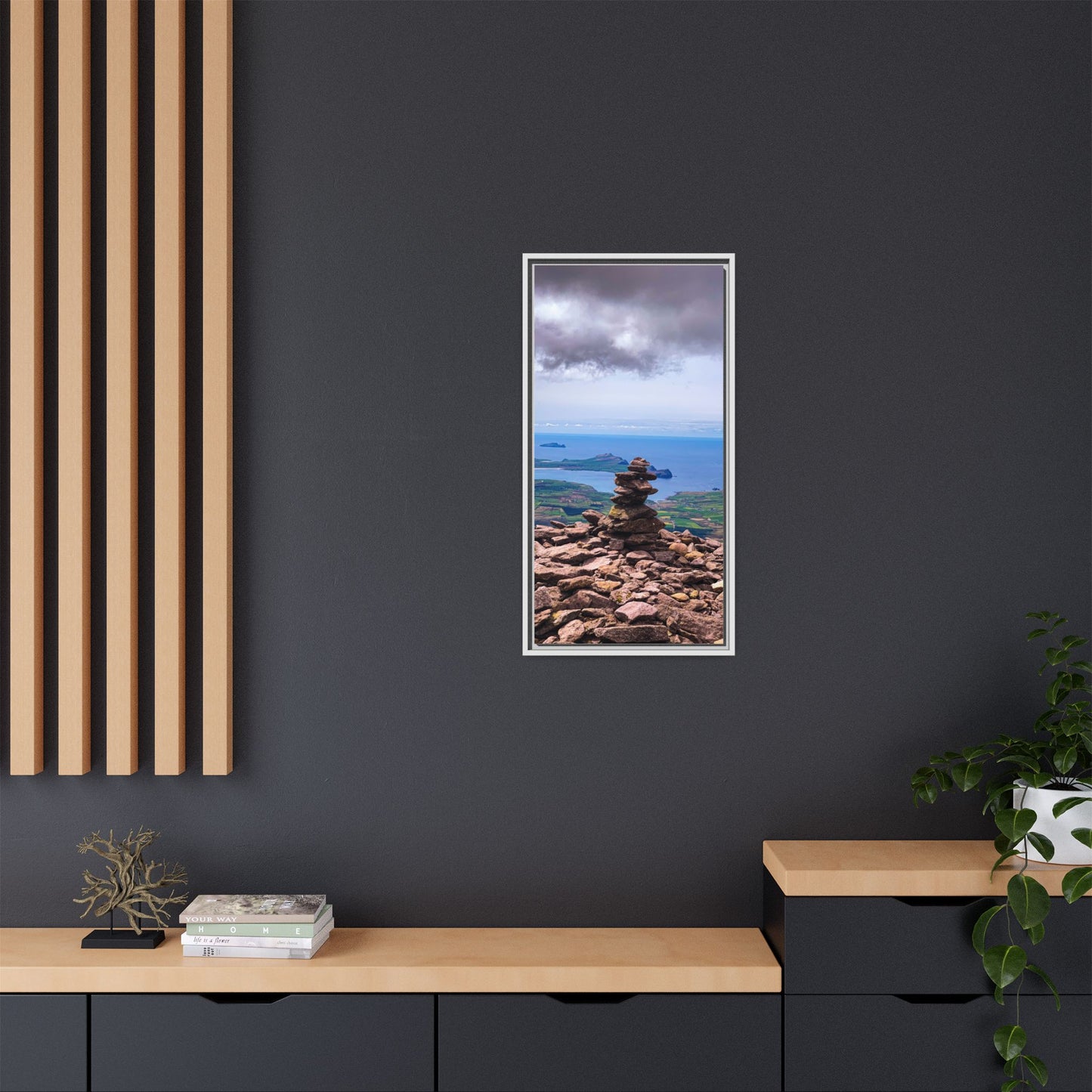 Mount Brandon Top Matte Canvas, Framed (Multi-color)