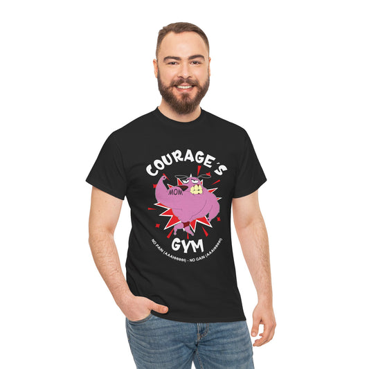 Courage's Gym Unisex Heavy Cotton Tee - Fun Mom Graphic T-Shirt Black